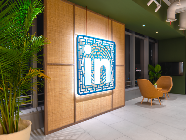 Linkedin, interior design, environmental graphics