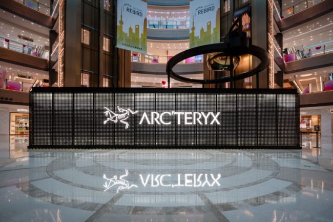 Outside the Arc’teryx pop-up in Grand Gateway Mall, Shanghai.