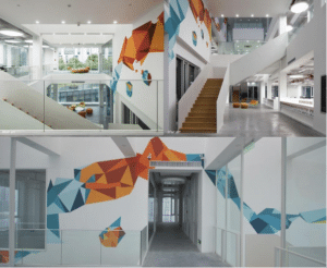 graphics for offices at Caohejing Hi-Tech